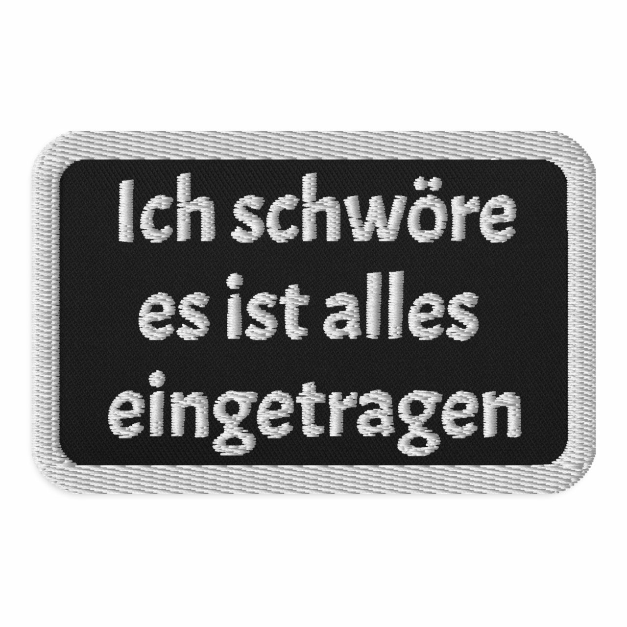 Patch Ich schwöre, es ist alles eingetragen – Biker Humor zum Aufnähen