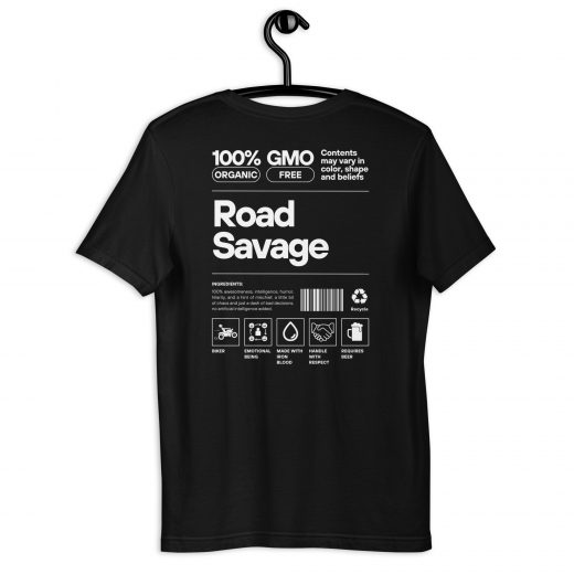 Biker T-Shirt „Road Savage“ – Gebrauchsanweisung für echte Biker