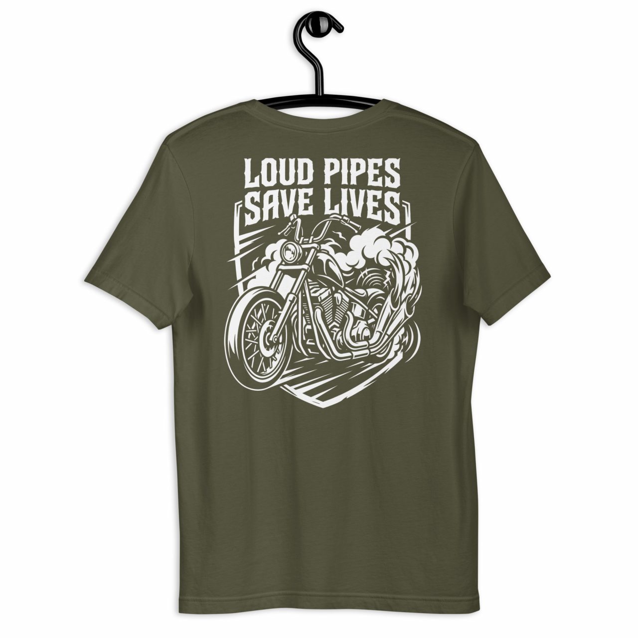 T-Shirt „Loud Pipes Save Lives“ – Biker Statement Shirt