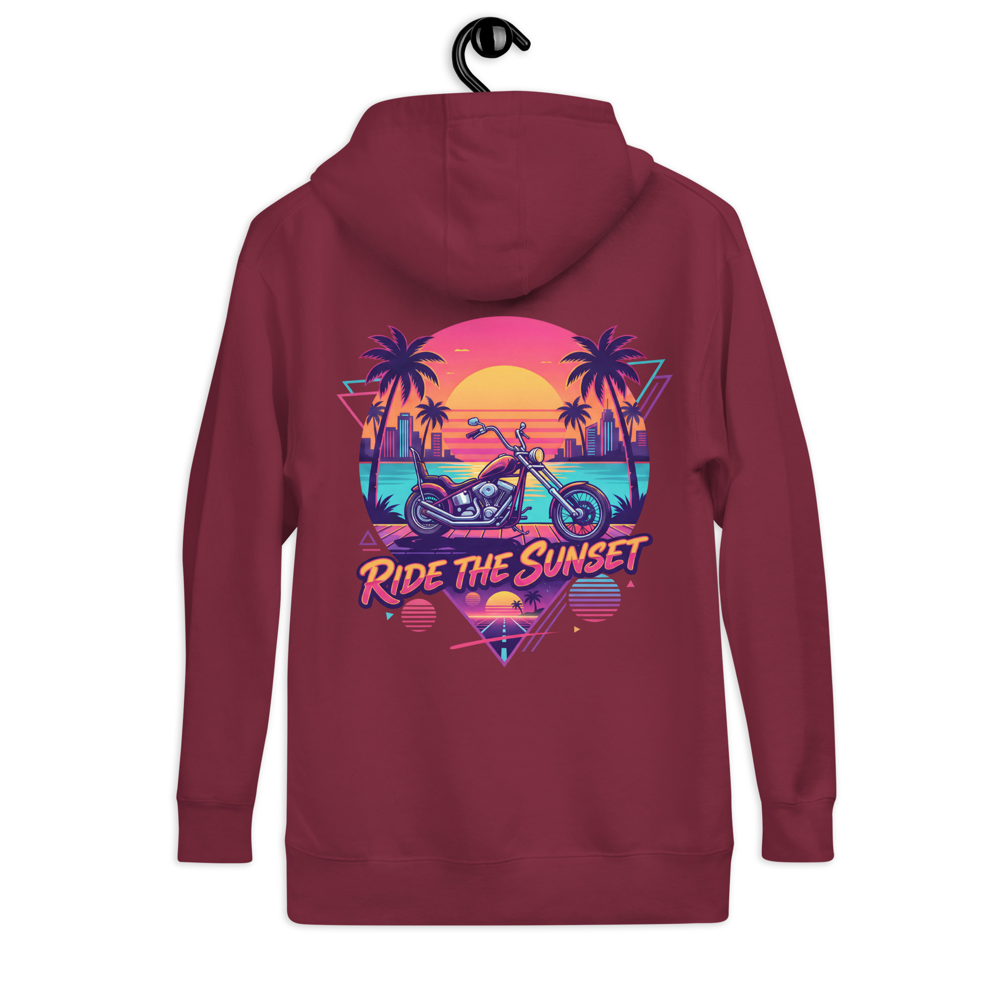 Retro Motorrad Hoodie im Miami Beach Style – Bild 5