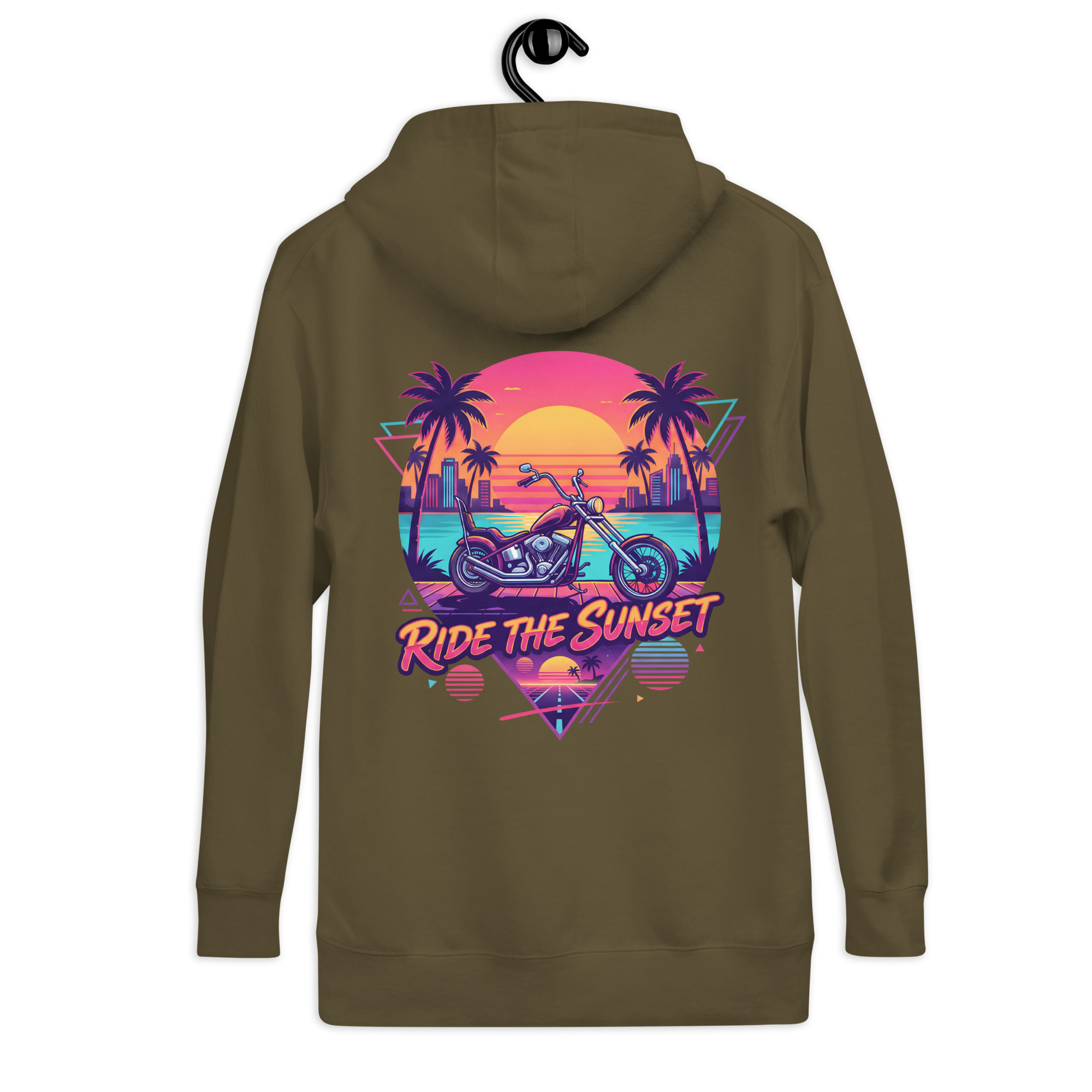 Retro Motorrad Hoodie im Miami Beach Style – Bild 7