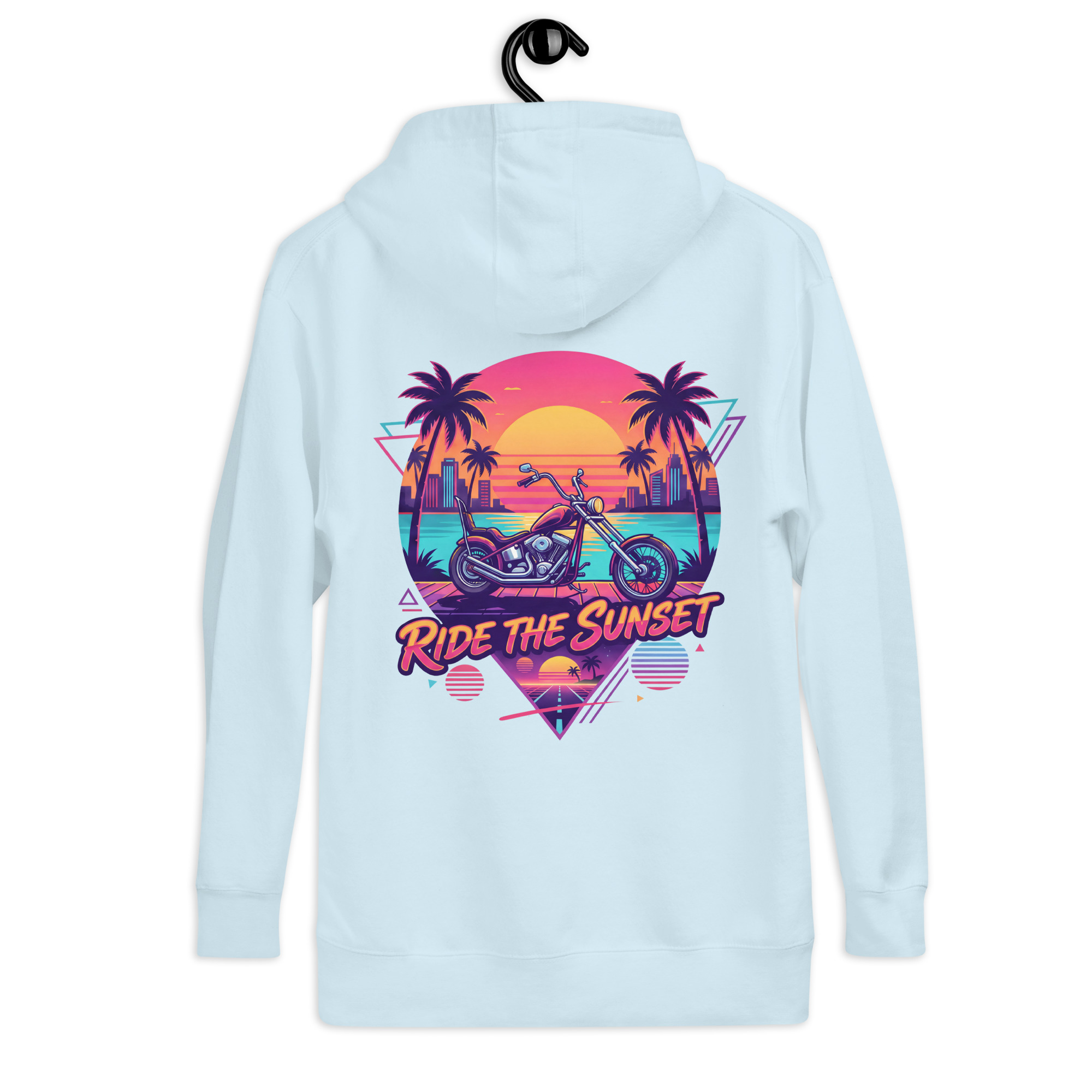 Retro Motorrad Hoodie im Miami Beach Style – Bild 9