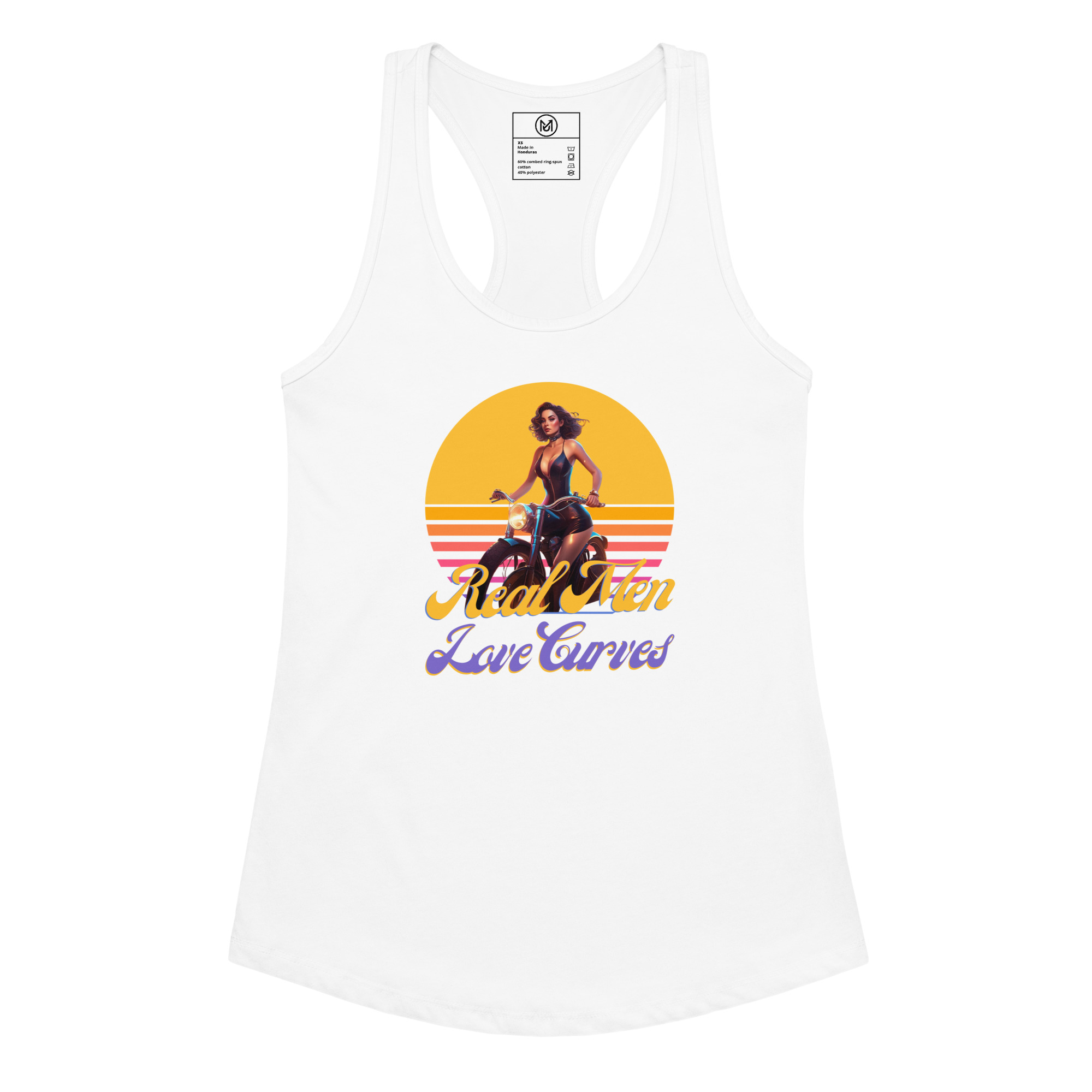 „Real Men Love Curves“ – Motorrad Top im Retro-Look – Bild 2