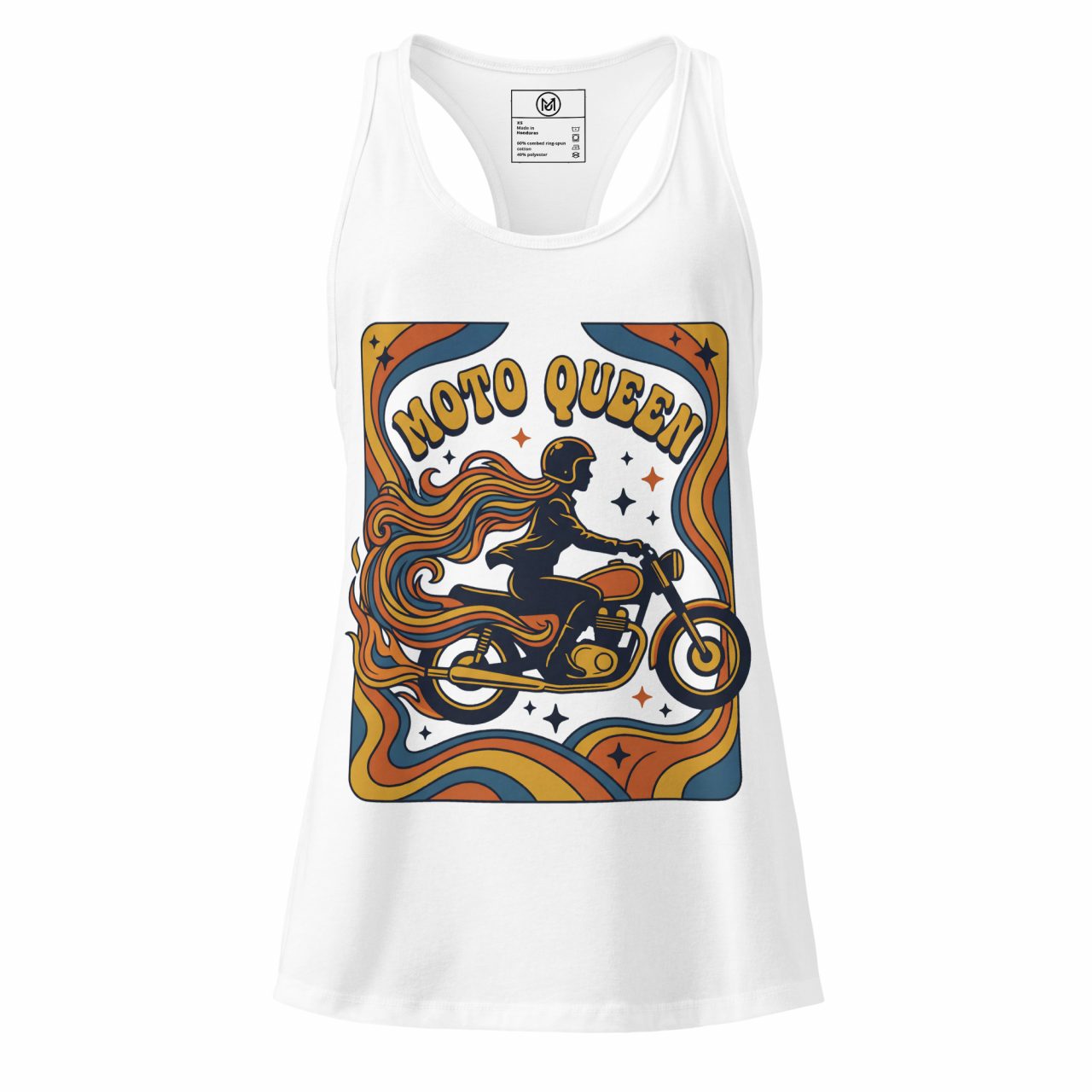Racerback-Oberteil Damen „Moto Queen“ – Motorrad Oberteil im Retro-Look