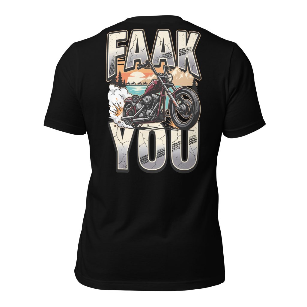 FAAK YOU Motorrad T-Shirt – European Bike Week Shirt mit Backprint & Brustlogo