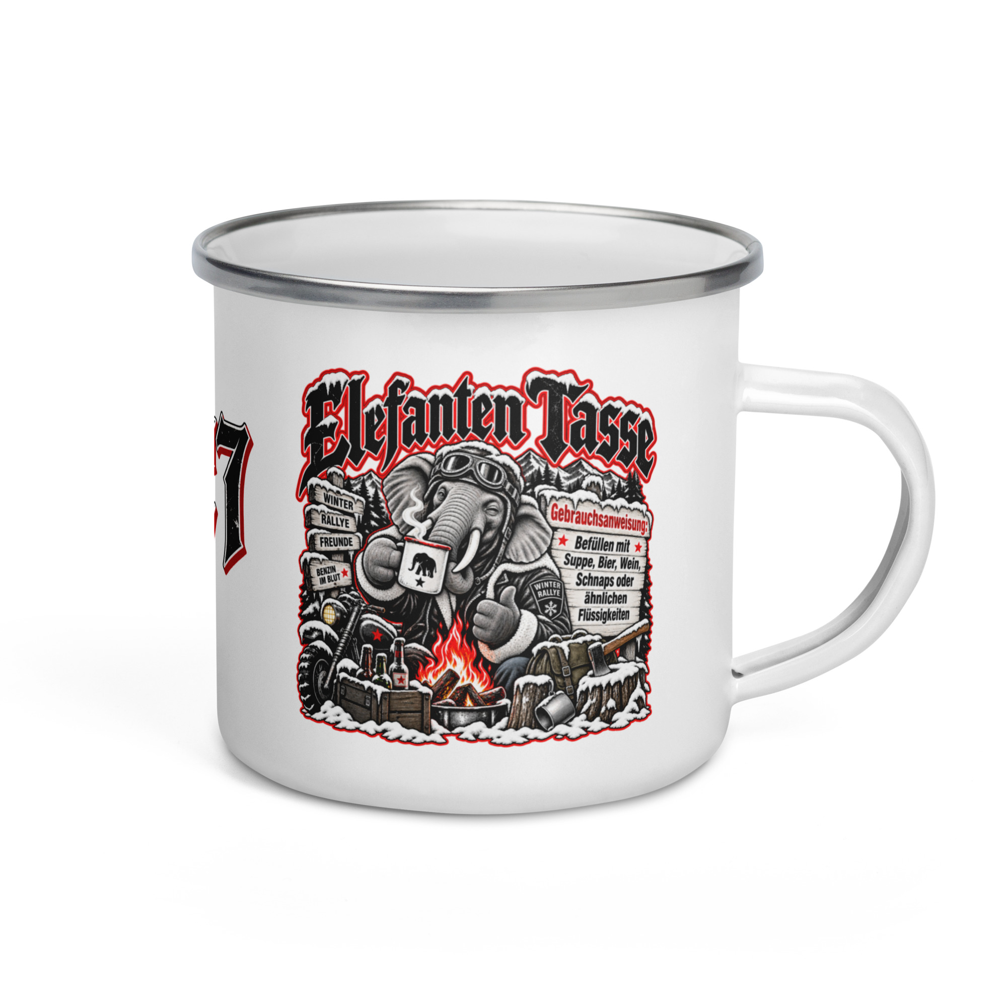 Elefanten Tasse – gemacht für echte Winter-Biker – Bild 3